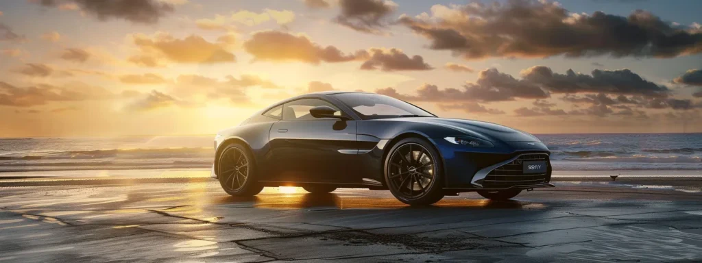 a gleaming new car, meticulously coated in a flawless ceramic finish, reflects sunlight against a backdrop of a beautiful, azure sky, highlighting the transformative advantages of ceramic coatings.